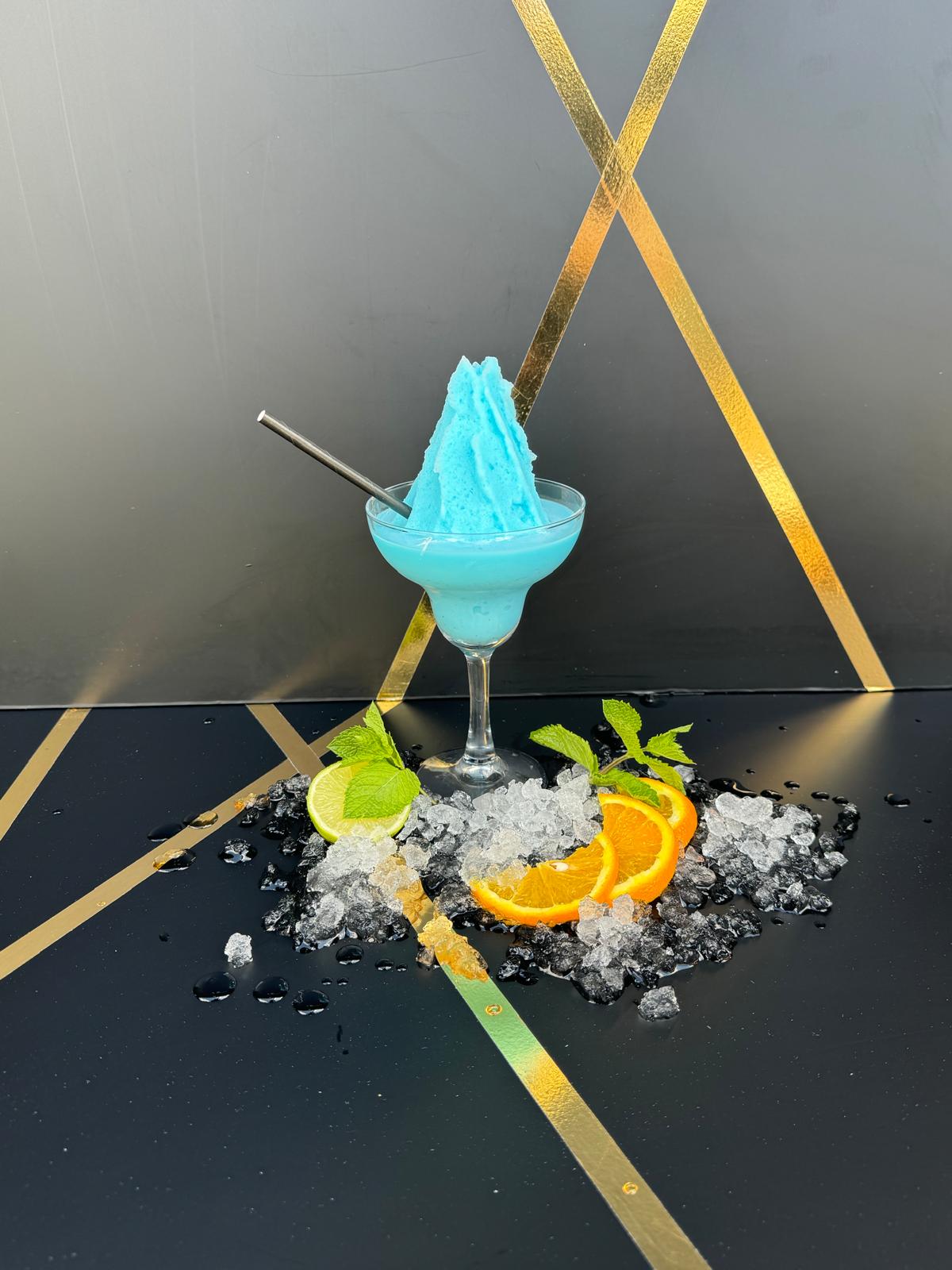 his blue coconut daiquiri