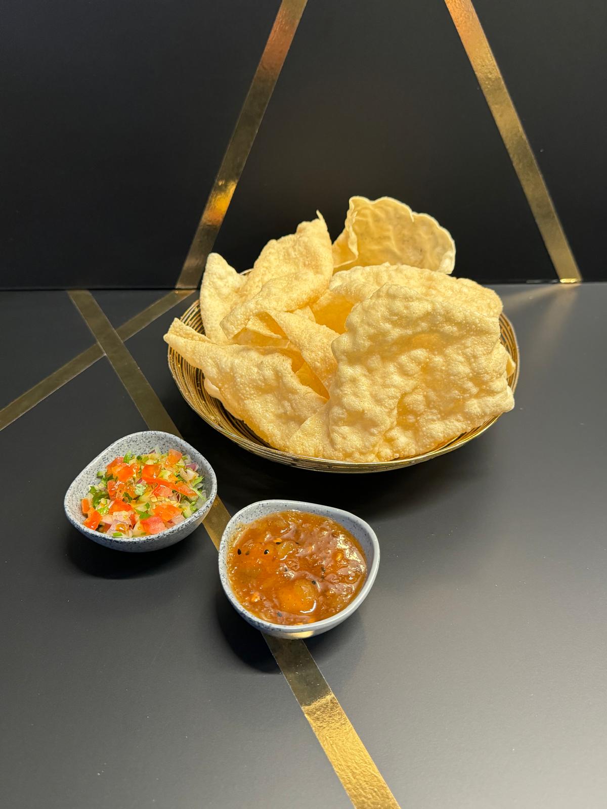 start with poppadoms